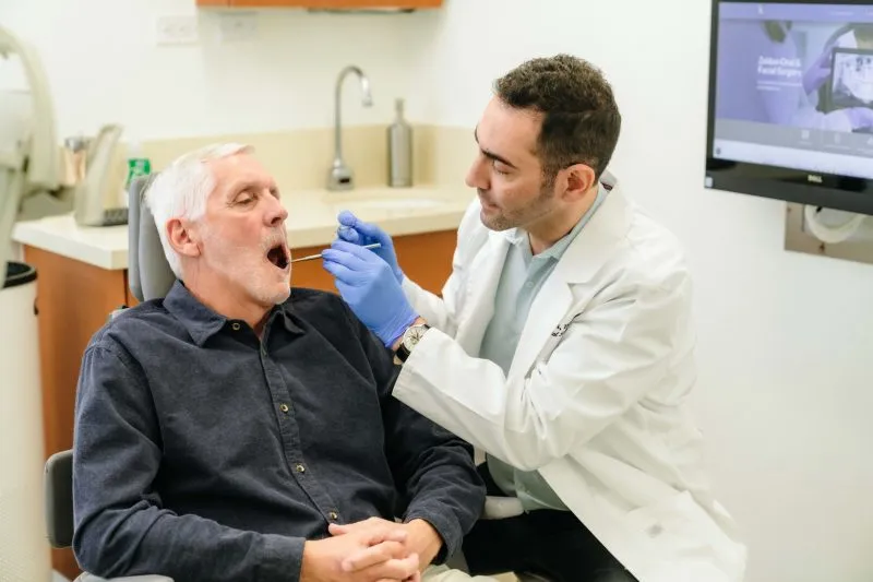 doctor and patient during procedure